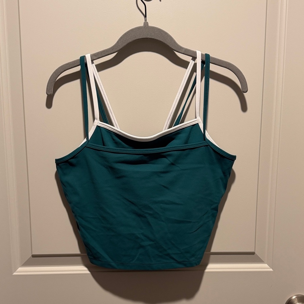 Abercrombie & Fitch Teal and White Tank Top